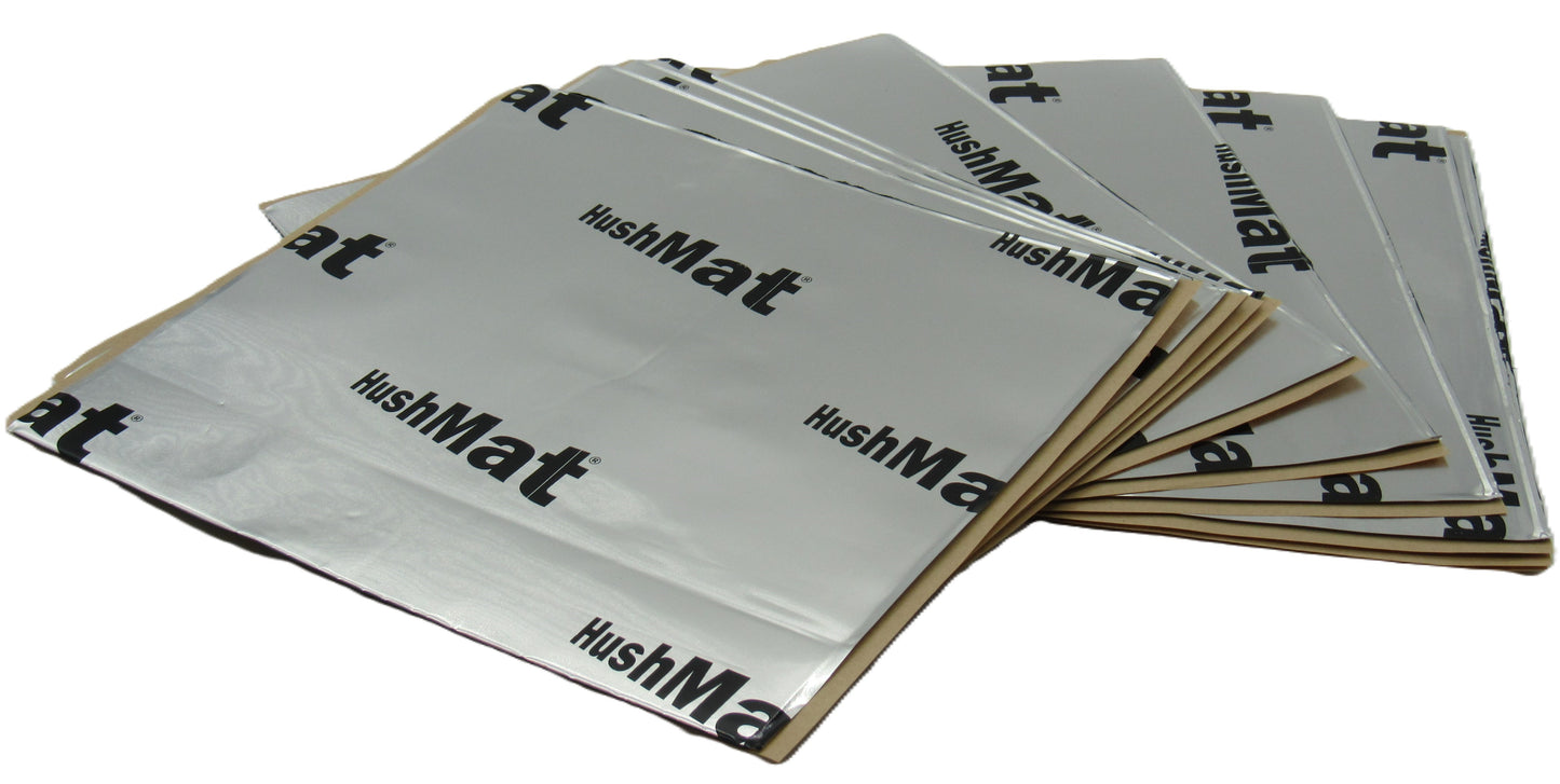 #10201 HushMat Door Kit – Automotive Thermal Insulation & Sound Deadening (10 Sq Ft, Silver Foil Foil)