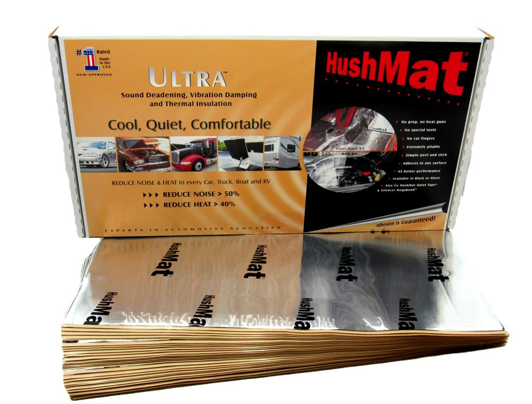 #10501 HushMat Bulk Kit – Automotive Sound Deadening & Thermal Insulation (58.1 Sq Ft, Silver Foil)