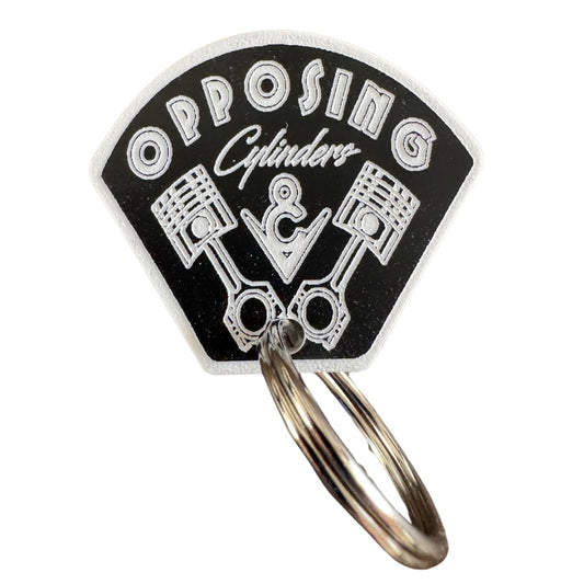 NEW!  Opposing Cylinders Key Chain