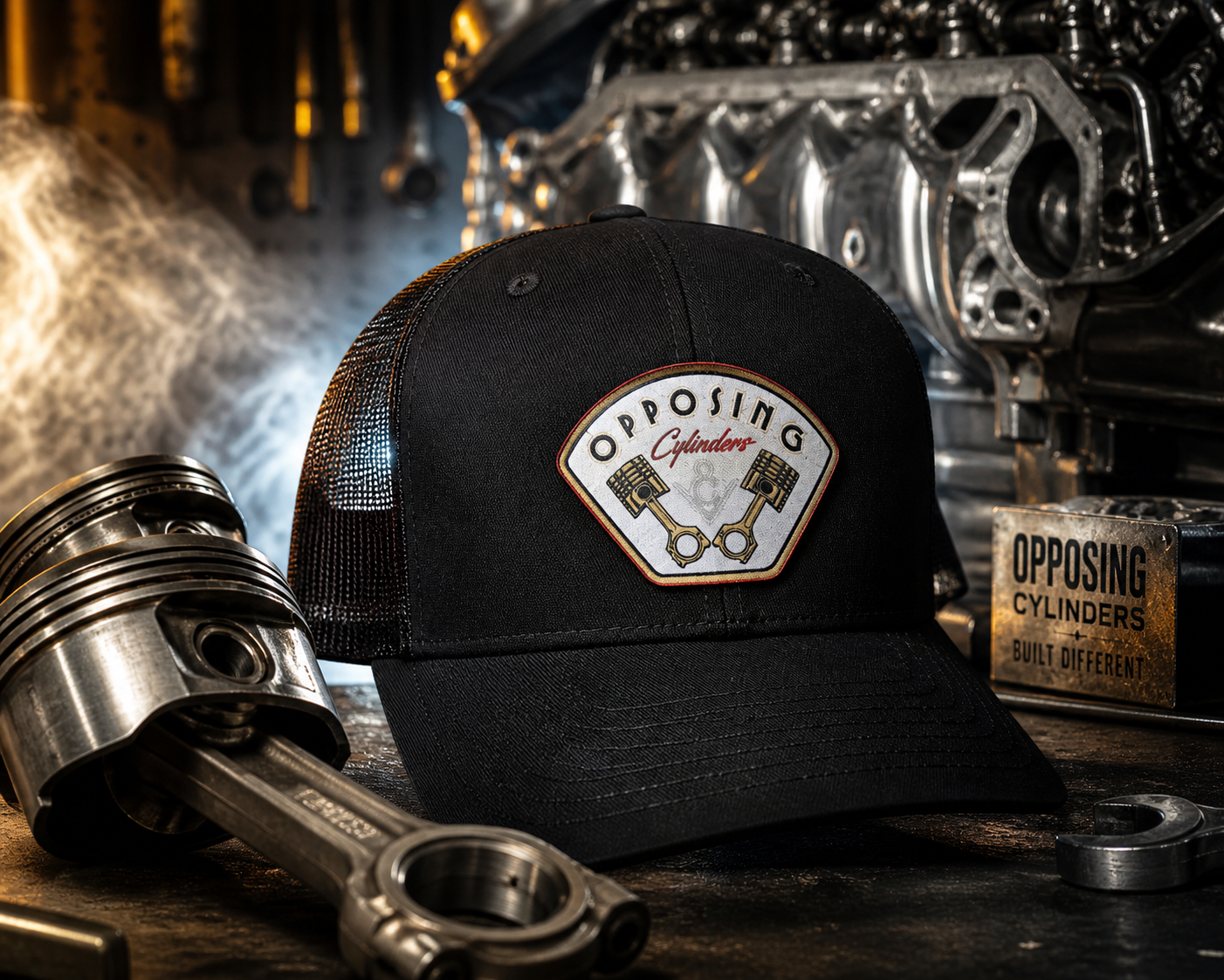 Opposing Cylinders Snap Back Hat