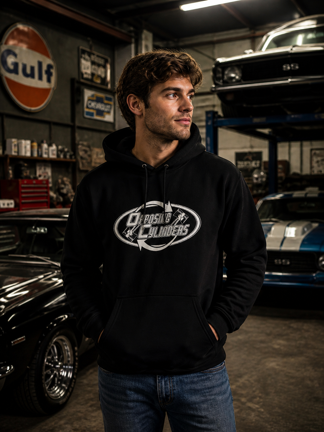 New Opposing Cylinders sweatshirt – Black