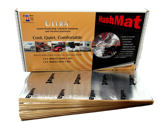 #10501 HushMat Bulk Kit – Automotive Sound Deadening & Thermal Insulation (58.1 Sq Ft, Silver Foil)